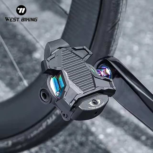 WEST BIKING Road Bike Lock Pedal Converter Lightweight Cycling Accessories Self Locking Cleats Pedal SPD/KEO Converter
