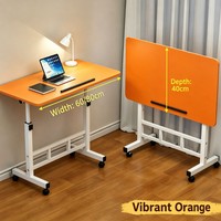 Table pliable pour ordinateur portable pour lit, avec roulettes mobiles pour un déplacement facile, pour le travail et les études à domicile - Support ergonomique confortable