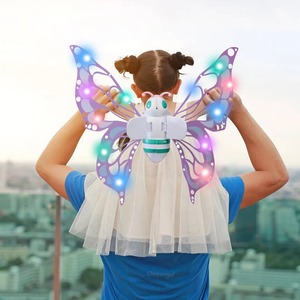 Ailes de papillon électriques, ailes d'elfe mobiles avec lumière, ailes de fée pour enfants, anniversaire, Noël, cosplay, déguisement, jouet pour filles - Product Image 5