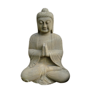 Décoration extérieure Sculpture de bouddha en pierre naturelle Statues de bouddha en grès - Product Image 1