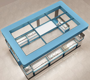 Thiết kế hiện đại kính hiển thị truy cập trang sức Showcase kim loại đứng hiển thị cho cửa hàng đồ trang sức Showcase tủ trưng bày - Product Image 6