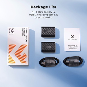 Batterie d'appareil photo K&F Concept 2520mAh pour <span class=keywords><strong>Sony</strong></span> NP-FZ100, lot de 2 batteries, compatibilité totale, charge directe Type-C, indicateur LED - Product Image 6