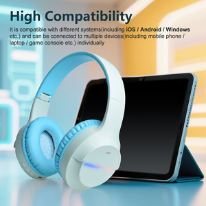 Cuffie Wireless <span class=keywords><strong>M9</strong></span> BT5.3 per Bambini, Over-Ear con Luci LED RGB, Pieghevoli, Stereo HiFi con Microfono per Scuola e Viaggi - Product Image 5