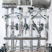 ZONESUN ZS-YT4T-4P automatique miel jus de fruits savon détergent pâte 4 têtes ligne de Machine de remplissage de bouteilles avec prix bon marché