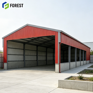 Pavillon de stockage commercial à ossature en acier profilé en H, à travée large, résistant aux intempéries, pour équipements lourds - Product Image 1