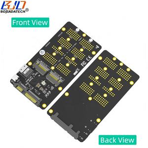 Slimline SFF-8654 4i Schnittstelle SATA 3.0 15-Pin Stromversorgung zu NGFF <span class=keywords><strong>M</strong></span>.2 Key-<span class=keywords><strong>M</strong></span> NVME & Key-B SATA 2280 M2 SSD Konverter Adapterkarte - Product Image 4