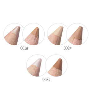 Menow-lápiz <span class=keywords><strong>bronceador</strong></span> estéreo 3D 2 en 1, resaltador de doble cabeza de madera cortable, corrector - Product Image 3