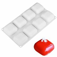 Moule carré en silicone pour gâteau mousse au chocolat, outil de cuisson, moule carré pour savon DIY, résistant au four