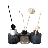 Vente en gros de flacons diffuseurs de 100 ml, emballage pour diffuseur, flacon en verre noir mat de 100 ml, flacon diffuseur d'arômes à bâtonnets