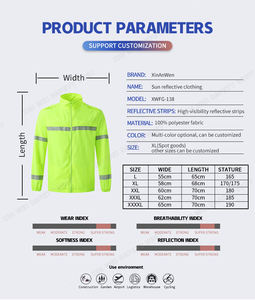 Vêtements d'été d'extérieur pour l'équitation avec logo personnalisé Vêtements de protection solaire réfléchissants pour la sécurité routière Vêtements de protection solaire à manches longues - Product Image 6
