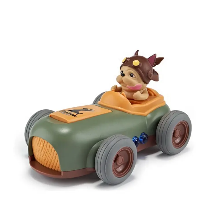 1:36 Gegoten Metalen Auto Cartoon Hond Hoofd Schudden Speelgoed Pull Back Auto Met Licht/Muziek Coche De juguete Spielzeug Auto Giocattolo