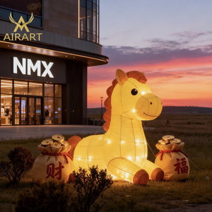 Mascotte Gonfiabile a Forma di Piccolo Cavallo Galoppante per Decorazioni di Capodanno in Centri Commerciali, Parchi e Strade - Product Image 5