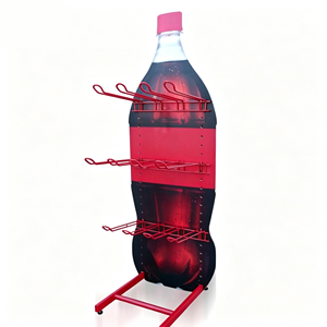 Exhibidor de Bebidas Metálico con Gancho, Exhibidor de Botellas de Agua Metálico para Supermercado - Product Image 1