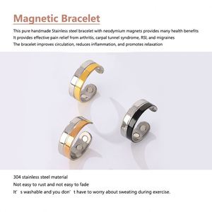 Bagues de thérapie magnétique tendance style punk pour la perte de poids, pour femmes et hommes, anti-ronflement, amincissantes, brûle-graisses, bijoux de santé - Product Image 3
