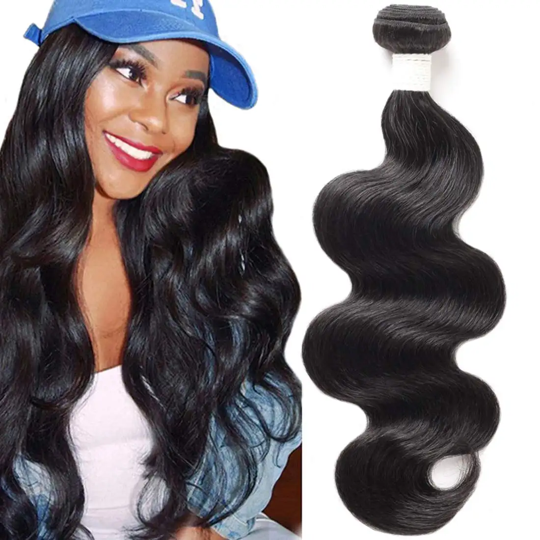 Cheap Natural Black Long Hair 40 inches Body Wave 100% Raw Brazilian Indian Virgin Human Hair Extension Weaving Hair Bundles