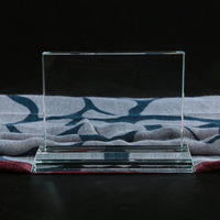 Trophée souvenir en cristal K9 avec texte et logo personnalisés, en métal et PVC, médaille en verre vierge avec matériau en cristal transparent