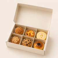 Caja de Panadería Personalizada con Compartimentos, Caja de Embalaje para Galletas y Pasteles de Grado Alimenticio para Llevar Postres con Logotipo
