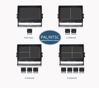 Moniteur Quadri-Vue AHD IPS 7 Pouces 4 Canaux 360 Vue Panoramique Caméra de Voiture DVR Système de Caméra Semi-Remorque Camion
