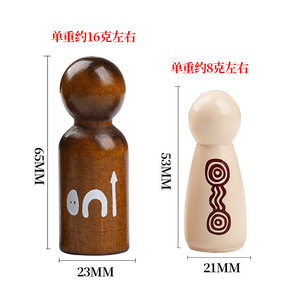 Figurines en bois personnalisées pour enfants de 4 à 6 ans, forme ronde, unisexe, décoration d'anniversaire, jouets en bois D011 - Product Image 4