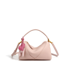 Sac bandoulière Boston en forme d'oreiller pour femme, nouvelle collection 2026, mode, usage quotidien, en cuir véritable personnalisé avec fermeture éclair - Product Image 6