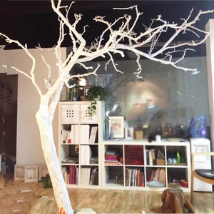 Trắng Nhân Tạo Nhựa Khô Cây Chi Nhánh Bảo Quản San Hô Đám Cưới Trung Tâm Trang Trí Lá UV Kháng Trong Nhà/Ngoài Trời Sử Dụng - Product Image 6