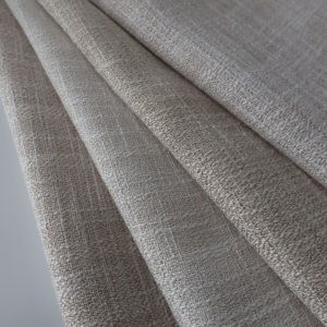 Rollo de tela de cortina de velo transparente de microfibra 100% poliéster, estilo lino liso, de terciopelo tejido de lujo al por mayor para sala de estar, personalizado - Product Image 5