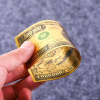 Billet de banque commémoratif personnalisé en or, matériau métallique, billet de un million de dollars US, plaqué or 24 carats