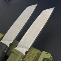 Couteau de survie et de défense E-X M390 à lame fixe avec manche en fibres de polyamide, outil de camping et de chasse, excellent cadeau pour homme