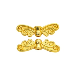 Perla distanziatrice grande <span class=keywords><strong>con</strong></span> ali d'angelo intagliate in lega di zinco per filo di preghiera commemorativo - Product Image 4