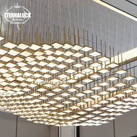 Lustre de style décoratif unique, lampe de hall d'entrée, escalier, suspension en toile, luminaire suspendu LED de luxe pour intérieur
