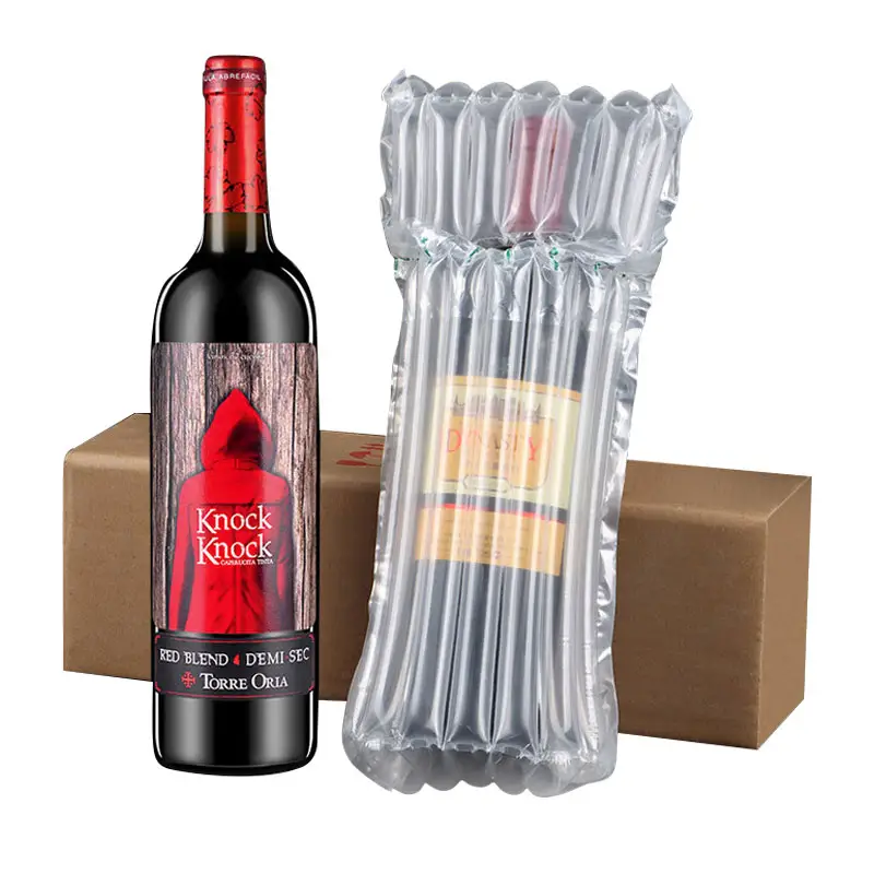 Bolsa de columna de gas para vino tinto, protección de transporte de botellas, amortiguación amortiguadora, protección de cojín de aire