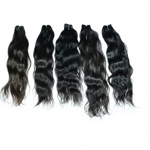Vente en gros d'extensions de temple vietnamien Remy 100% naturel soyeux noir droit bouclé vague naturelle indien brut qualité non transformée - Product Image 1