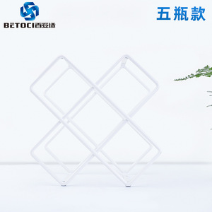 Betoci Wine Rack 5 8 Bottle Cold Rolled Steel Minimalist Kitchen Living Room Storage Display Rack - Product Image 2