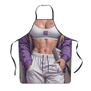 Divertido <span class=keywords><strong>Delantal</strong></span> de <span class=keywords><strong>Bikini</strong></span>, <span class=keywords><strong>Delantal</strong></span> Creativo con Estampado Sexy, <span class=keywords><strong>Delantal</strong></span> sin Mangas para Cocinar, Resistente al Agua y al Aceite - Product Image 5