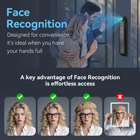 Serrure de porte numérique à reconnaissance faciale 3D automatique S958max avec appel vidéo actif Tuya et contrôle d'accès – Prix usine