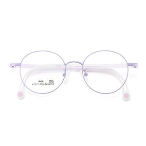 Montures de lunettes rondes rétro en alliage 1806 47-133-145 pour enfants et étudiants, verres en résine unisexe, origine Danyang - Product Image 1