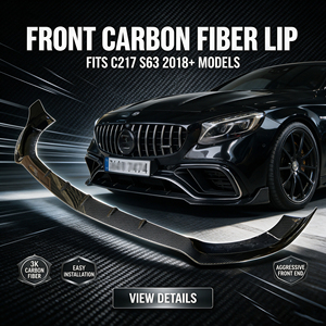 Nuovo Spoiler Anteriore in Fibra di Carbonio per Classe S Coupé <span class=keywords><strong>C217</strong></span> (2018+) Parte di Aggiornamento di Car m Carbon - Product Image 1