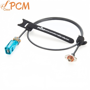 สายอะแดปเตอร์กันน้ำมาตรฐาน IP67 แบบ FAKRA Z ตัวเมีย เป็น SMB ตัวเมีย พร้อมแผงยึดแบบมีรู 2 รู สำหรับติดตั้งบนเครื่องเสียงรถยนต์ วิทยุ AM FM เสาอากาศ GPS - Product Image 1