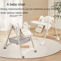 Chaise de salle à manger multifonctionnelle en plastique pour bébé Chaise d'enfant inclinable pliable pour table à manger pour le salon