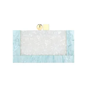 Exclusive handmade marble evening bags glittery acrylic clutch party ladies purse and handbags for woman luxury
