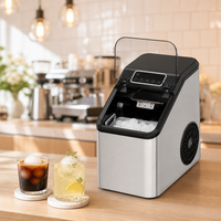 Machine à glaçons automatique certifiée CE ETL, 8 boules par cycle (15-25 min), en acier inoxydable, économe en énergie, pour usage domestique