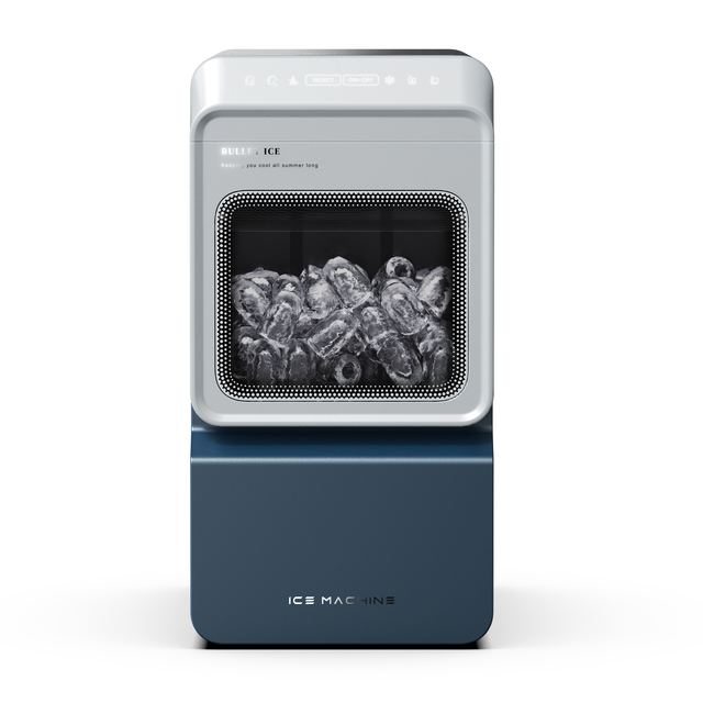 High-Capacity Compact Auto Bullet Ice Maker - Fast Ice Making Countertop for Home, RV & Small Coffee Shops