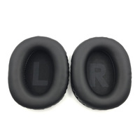 Coussinets d'oreille de remplacement en flanelle PU noire pour casque sans fil Logitech G PRO X GPROX Lightspeed