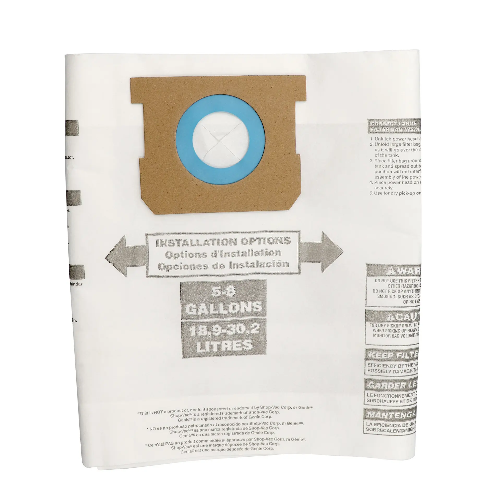 Низкая цена пылесос подходит для Shopvac 5-8 галлонов бумажных мешков для пыли