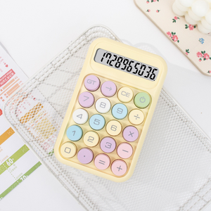 Calculadoras mecánicas de gran venta, pantalla LCD de 12 dígitos, botón redondo, calculadora de escritorio de colores bonitos para oficina y escuela, 2 unidades, 2 unidades - Product Image 1