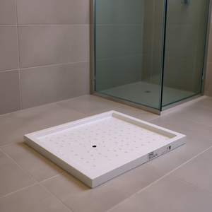 Base de Ducha Cuadrada Blanca de ABS, 35.4x35.4x1.6 Pulgadas, Diseño de Puntos, para Instalación en el Suelo, Modelo D0100H7WCIP - Product Image 2