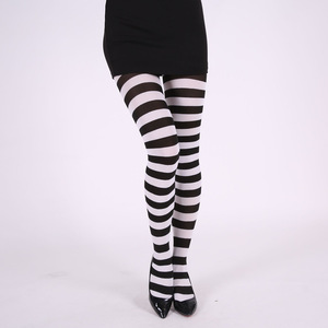 Calcetines de tubo a rayas para mujer, accesorio para disfraz de Halloween, regalo de Navidad, calcetín transparente LBB893 - Product Image 4