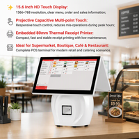 Terminal de point de vente tactile de bureau, système POS, Windows, tout-en-un, caisse enregistreuse pour supermarché, directement de l'usine