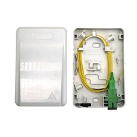 Mini Caja Terminal de Fibra Óptica FTTH para Montaje en Pared, Placa Frontal de ABS con Pigtales Integrados para Instalación en Premises