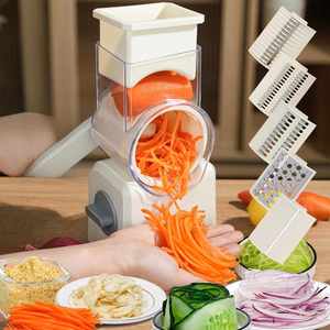 Wholesale Manual Multifunctional Stainless Steel Fruit & <b>Vegetable</b> Grater Slicer <b>Chopper</b> with Easy Clean Design - Product Image 1